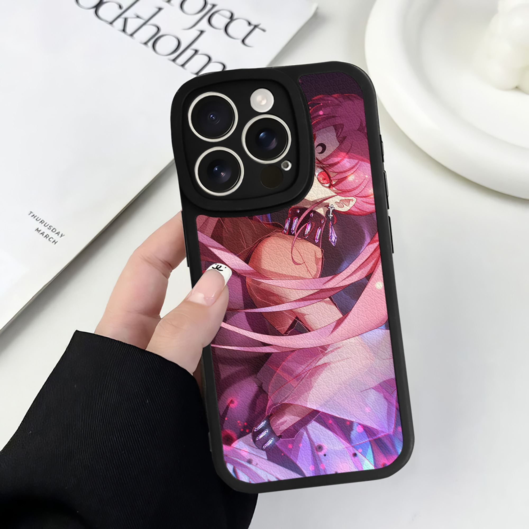 （画像用） 美少女戦士セーラームーン Sailor Moon 【iPhone 16シリーズ対応】シリコンスマホケース（レザー調） 材質：シリコン